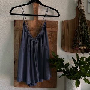 FREE PEOPLE Grey Sundrop Shirt